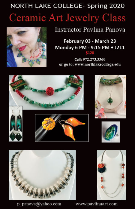 Ceramic Art Jewelry Class at Northlake College