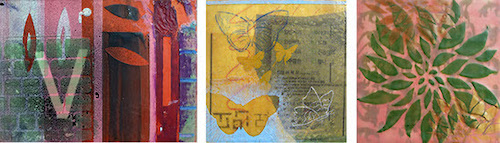 Feb. 22nd at the Encaustic Center: Stencils / Collage, Workday time and / or Beginner workshop!