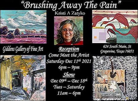 Kristi A Zatyko Reception & Show Dec. 9 – 18 at Giddens Gallery