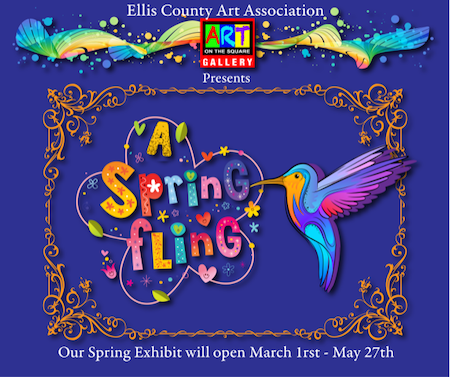 Spring Fling show & April events at Ellis County Art Association (ECAA)