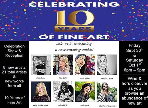 Giddens Gallery 10th Anniversary Celebration & New Artists!