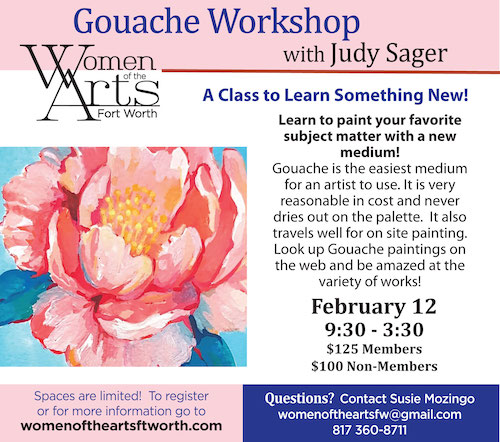 Gouache Workshop Feb. 10 with Judy Sager